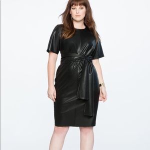 Eloquii faux leather dress sz 14, super flattering